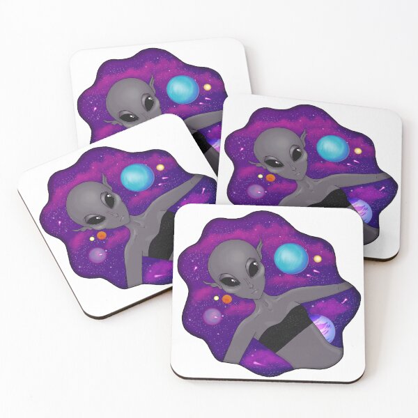 Item preview, alien girl floating through space designed and sold by Star Bowden.