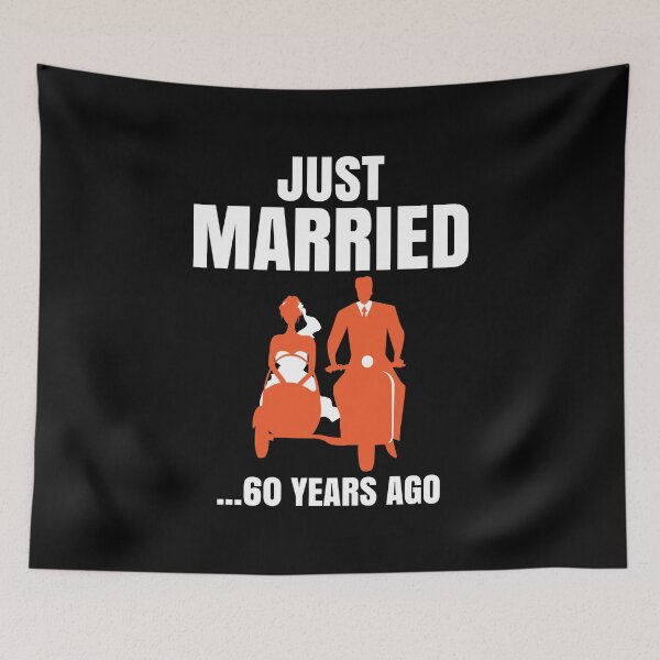 Item preview, Just Married 60 Years Ago Wedding Anniversary Gift designed and sold by haselshirt.