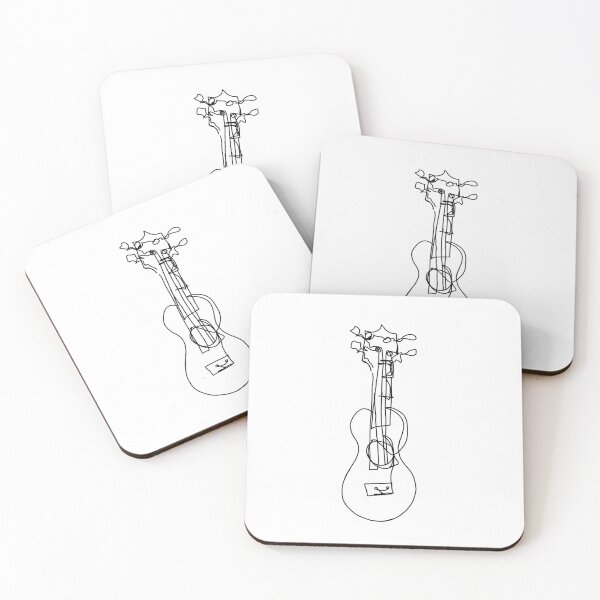 Item preview, Abstract Ukulele Contour Line Art designed and sold by bassoongirl123.