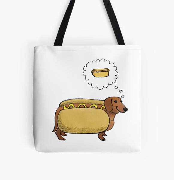 Hotdog All Over Print Tote Bag