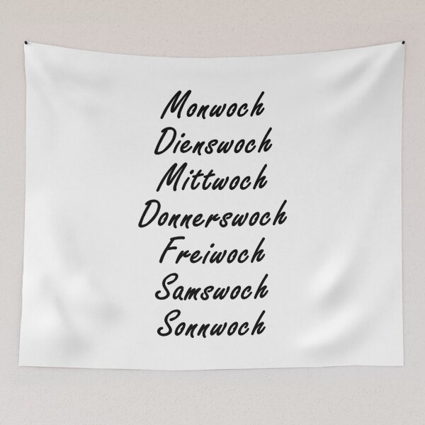 Item preview, Lustiges Wochentage Woch Design designed and sold by Urban-Lettering.