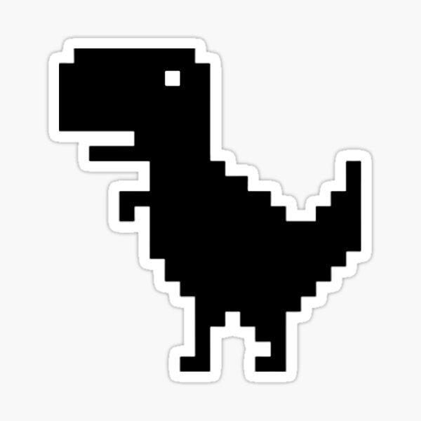 google chrome dino game (9) Sticker for Sale by cyphyurrr