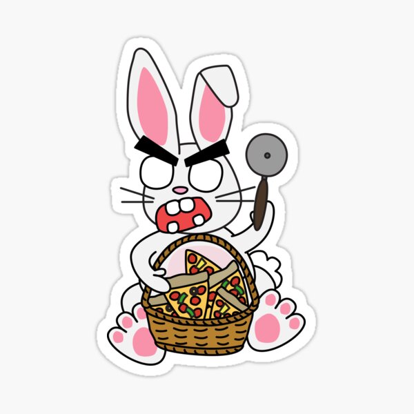 the pizza bunny Sticker