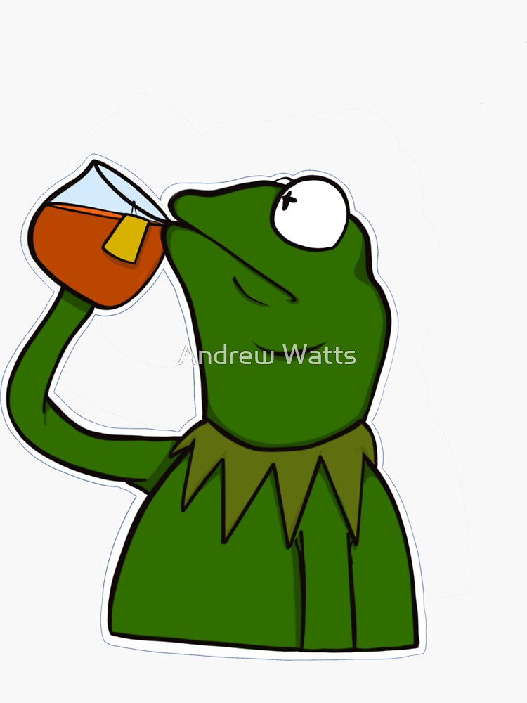 Kermit Sipping Tea Sticker For Sale By Dredaddy Redbubble