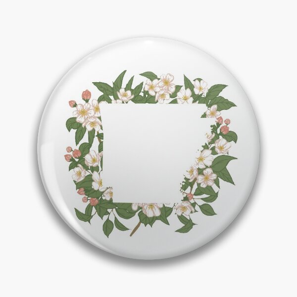 Item preview, Arkansas State Map Silhouette - Apple Blossom designed and sold by rachelhirst.