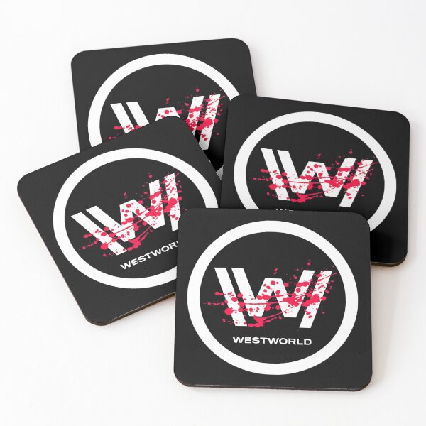 Artikelvorschau, Westworld Logo (transparentes Design) - Weiß / Blutspritzer entworfen und verkauft von betterchemicals.