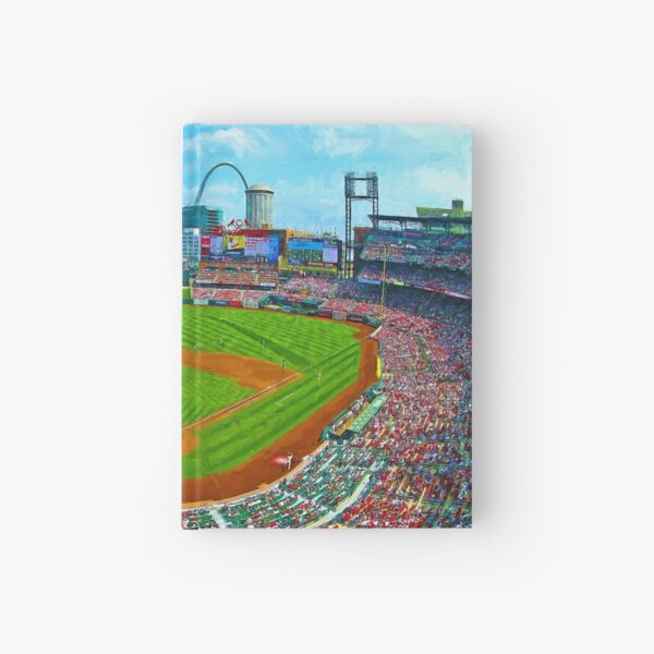 St. Louis Cardinals Busch Stadium Baseball Painting Hardcover Journal
