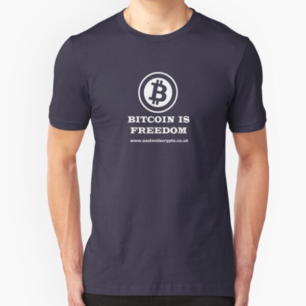 Bitcoin Freedom EMC White Slim Fit T-Shirt