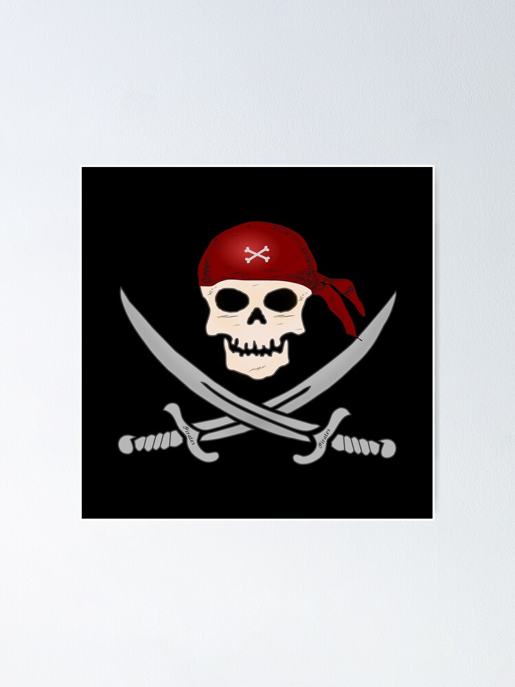 Pirate Skull and Crossbone Joly Roger Flag Crossed Swords Bandana Head Scarf 