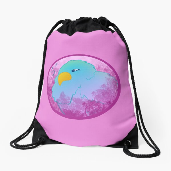 Sleeping Bird Drawstring Bag