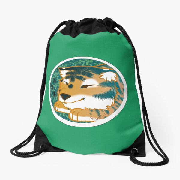 Sleeping Tiger Drawstring Bag