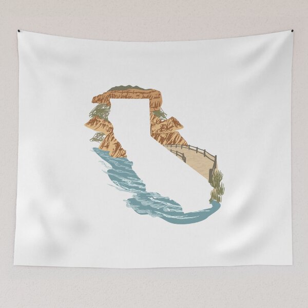Item preview, California State Map Silhouette - Coastline designed and sold by rachelhirst.