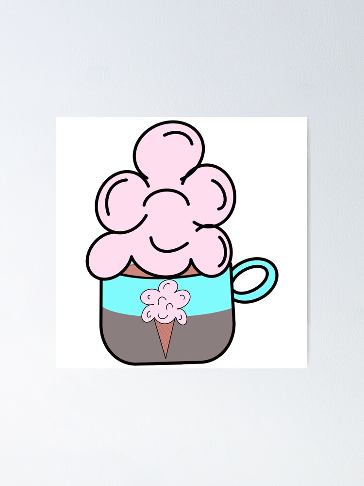 "Candy floss and Coffee logo" Poster for Sale by cfcdesign Redbubble