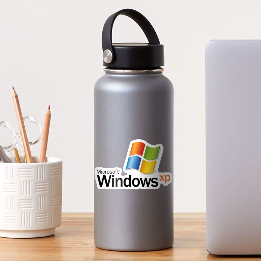 windows xp logo sticker by freakyferry redbubble redbubble