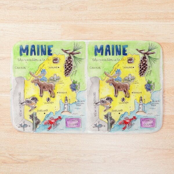 Item preview, Illustrated Map of Maine designed and sold by bellamells.