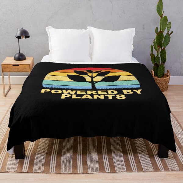 Item preview, Vintage powered by plants for vegans and nature designed and sold by thehafdesigner.