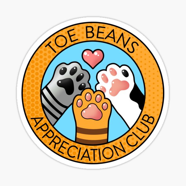 Toe Beans Appreciation Club Sticker