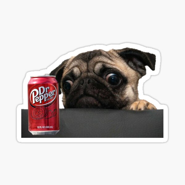 dr.pepper pug Sticker