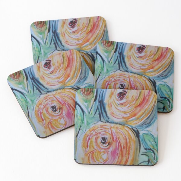 Item preview, flower buttercup pink orange green and black designed and sold by ThereseLyssia.
