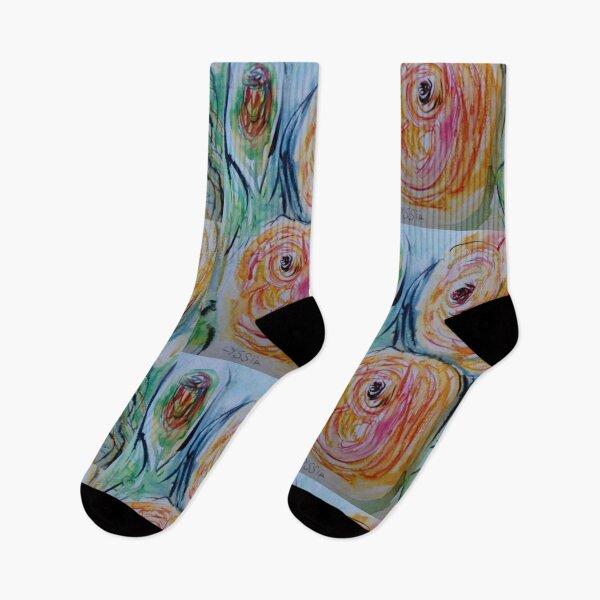 Item preview, flower buttercup pink orange green and black designed and sold by ThereseLyssia.