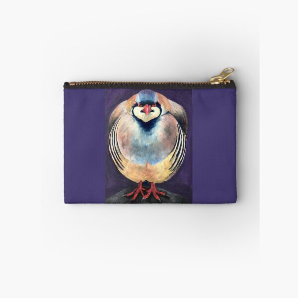 Item preview, A handpainted Chukar Partridge on black watercolor paper.  designed and sold by Sarah Hearfield.