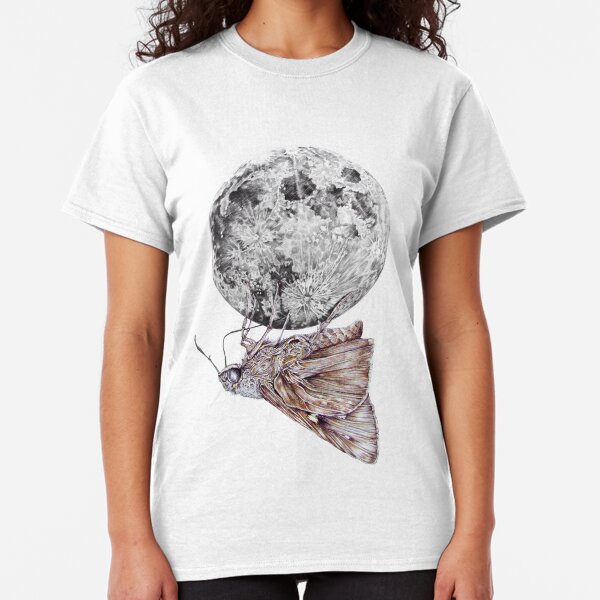 In which a moth is enticed by the light of the moon Classic T-Shirt