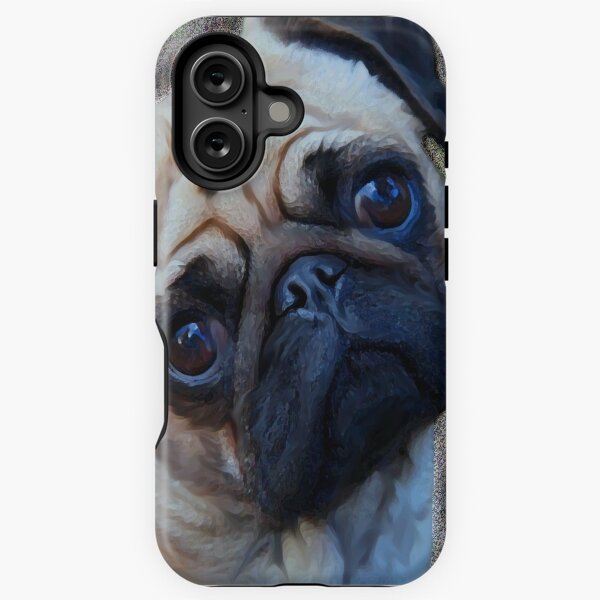 Vista previa del artículo con la obra «Pug pensativo», diseñado y vendido por Crayle.