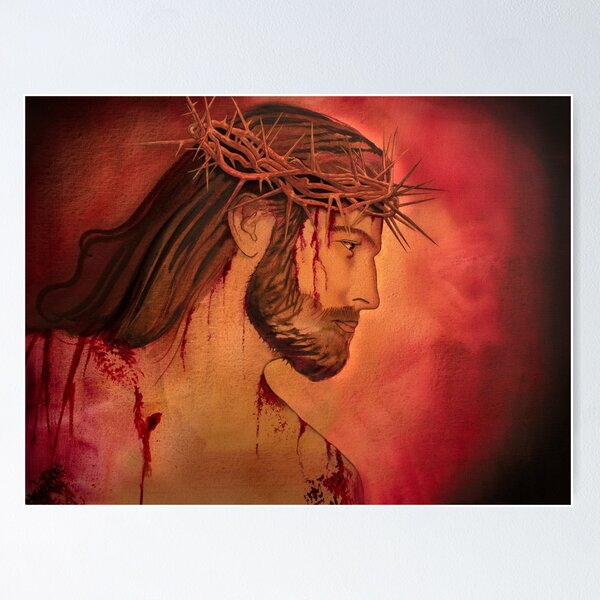 Jesus at the Crucifixion - Oil on Canvas Poster