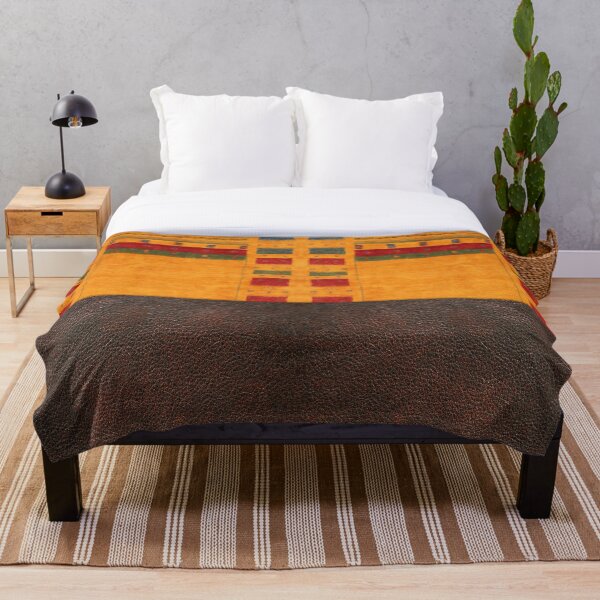 Traditional Oriental Moroccan Style Artwork Throw Blanket