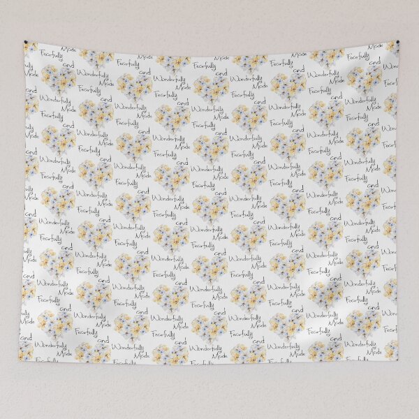 Item preview, Fearfully and Wonderfully Made w/ Floral Heart designed and sold by oliviajean30.