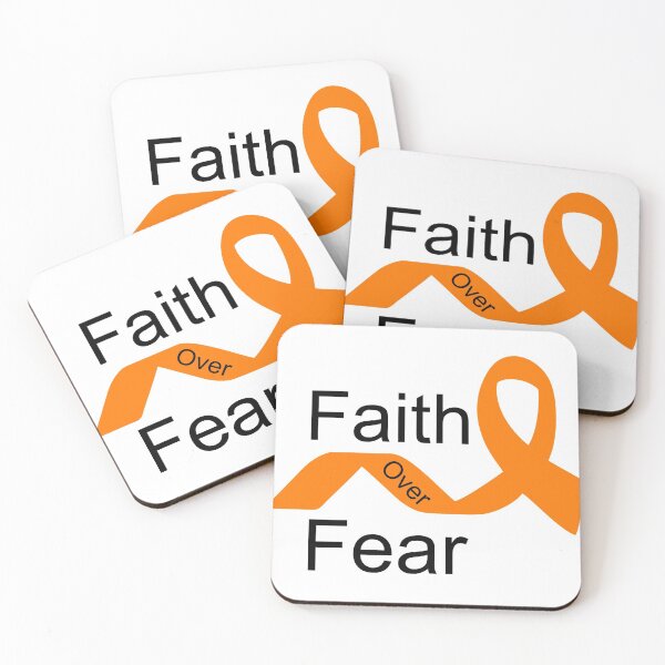 Item preview, Faith Over Fear - Orange Ribbon designed and sold by sinsvirtues.