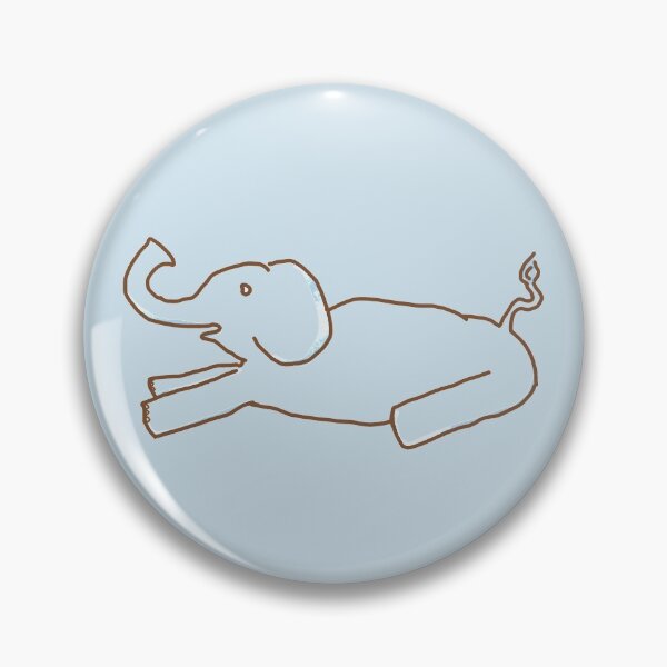 Item preview, Elephant Lapel Lineart designed and sold by LochNestFarm.