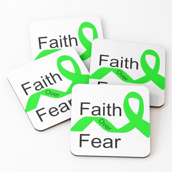 Item preview, Faith Over Fear - Green Ribbon designed and sold by sinsvirtues.