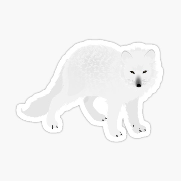 Arctic Fox Stickers Redbubble - white fox tail roblox