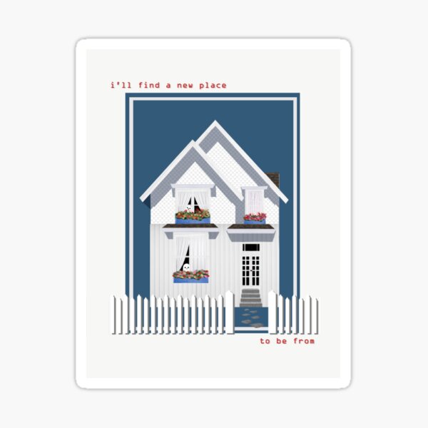 Item preview, haunted house with a picket fence designed and sold by teganbread.