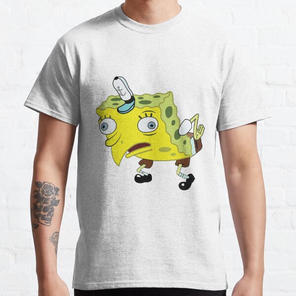 Vista previa del artículo con la obra «Bob Esponja burlándose de meme», diseñado y vendido por JessetheCreator.