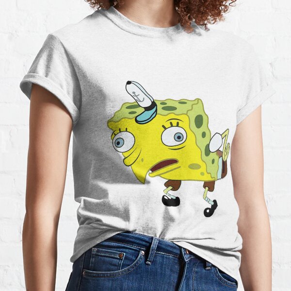 Vista previa del artículo con la obra «Bob Esponja burlándose de meme», diseñado y vendido por JessetheCreator.