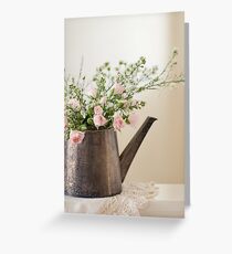 Baby Pink Roses Greeting Card
