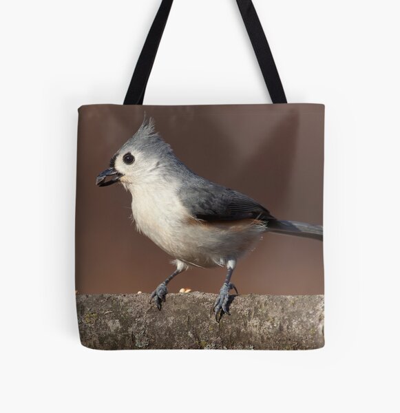 Birds of Ontario - Tufted Titmouse All Over Print Tote Bag