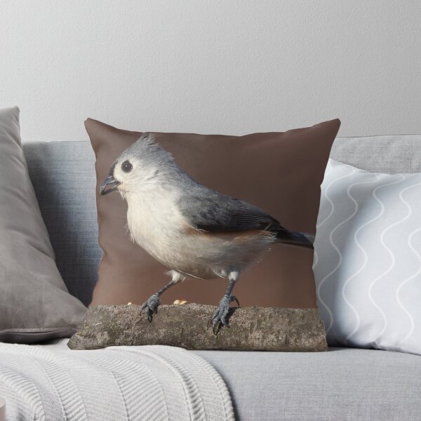 Birds of Ontario - Tufted Titmouse Throw Pillow