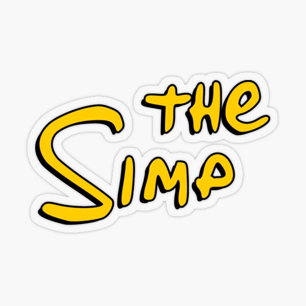 The Simp Sticker By Douglaswallace Redbubble