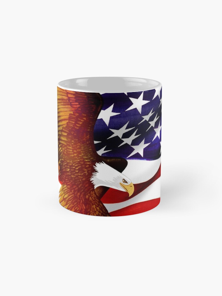 Thumbnail 4 of 6, Coffee Mug, American Flag and Eagle - Oil on Canvas designed and sold by RickSchroeppel.