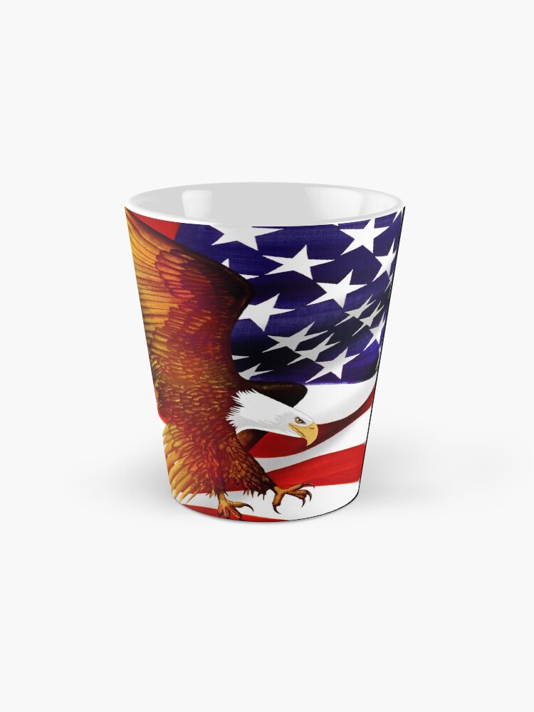 Thumbnail 2 of 4, Coffee Mug, American Flag and Eagle - Oil on Canvas designed and sold by RickSchroeppel.