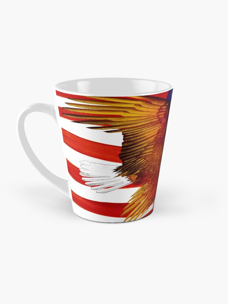 Thumbnail 3 of 4, Coffee Mug, American Flag and Eagle - Oil on Canvas designed and sold by RickSchroeppel.