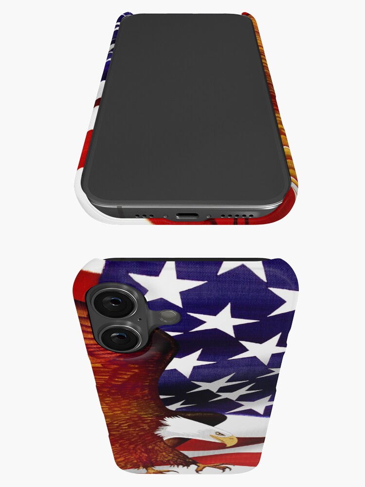 Thumbnail 3 of 4, iPhone Case, American Flag and Eagle - Oil on Canvas designed and sold by RickSchroeppel.