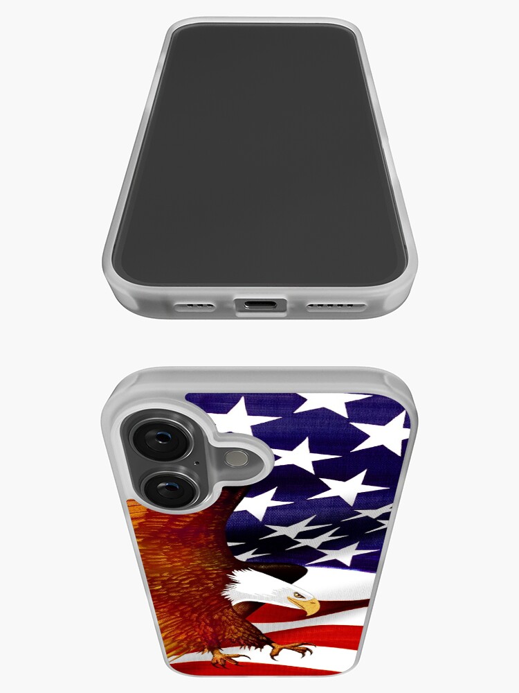 Thumbnail 3 of 5, iPhone Case, American Flag and Eagle - Oil on Canvas designed and sold by RickSchroeppel.