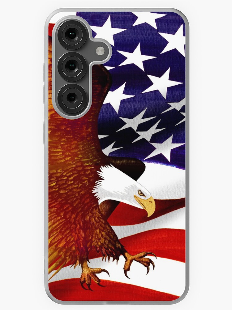 Thumbnail 1 of 4, Samsung Galaxy Phone Case, American Flag and Eagle - Oil on Canvas designed and sold by RickSchroeppel.