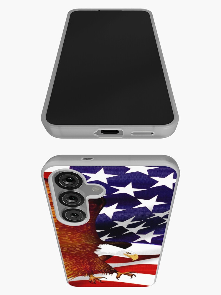 Thumbnail 3 of 4, Samsung Galaxy Phone Case, American Flag and Eagle - Oil on Canvas designed and sold by RickSchroeppel.