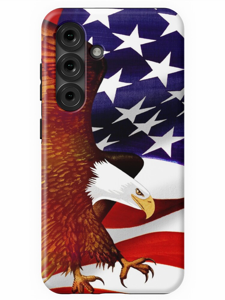 Thumbnail 1 of 4, Samsung Galaxy Phone Case, American Flag and Eagle - Oil on Canvas designed and sold by RickSchroeppel.