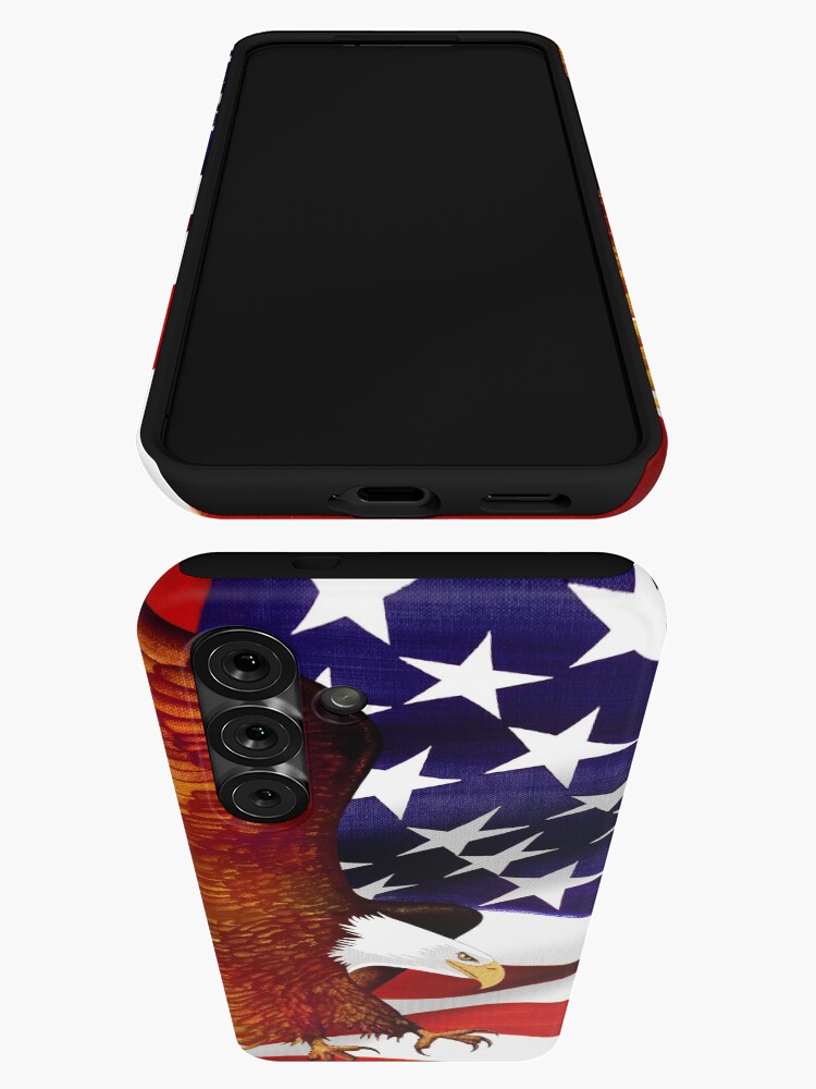 Thumbnail 3 of 4, Samsung Galaxy Phone Case, American Flag and Eagle - Oil on Canvas designed and sold by RickSchroeppel.